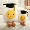 14cm/25cm/40cm Doctor Egg Plüschtier; Kreative gekochte Eierpuppe als Abschlussgeschenk; Kissen für Jungen und Mädchen