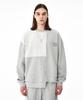 MOZMOZ Reverse Asymmetrical Cut Terry Heavy Brushed Sweatshirt Melange
