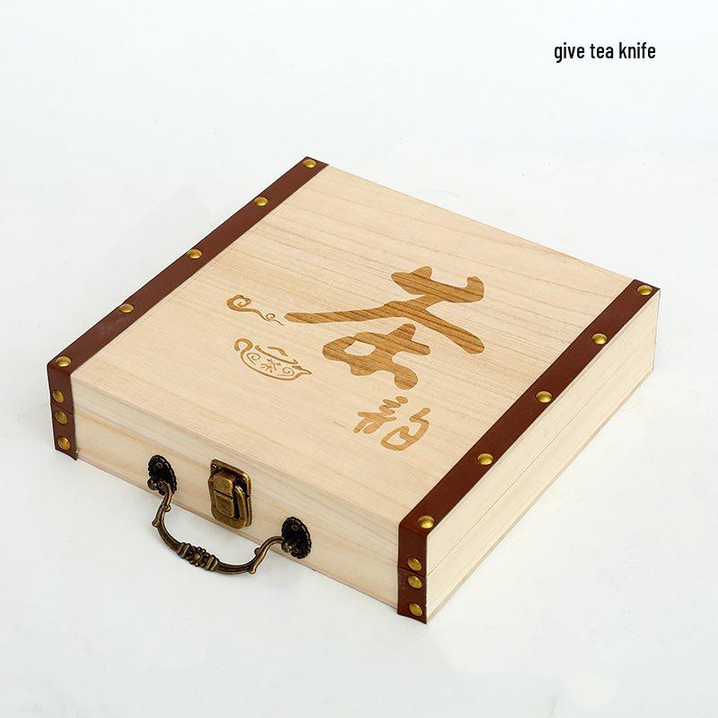 357g Solid Wood Pu-erh Tea Cake Storage Box - Universal Single Cake Gift Packaging