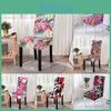 Spandex Cover Bloemen Eetkamerstoel Elastische Stoelhoes Hoes Stretch Stoelhoezen Voor Bruiloft Hotel Banket Housse De Chaise