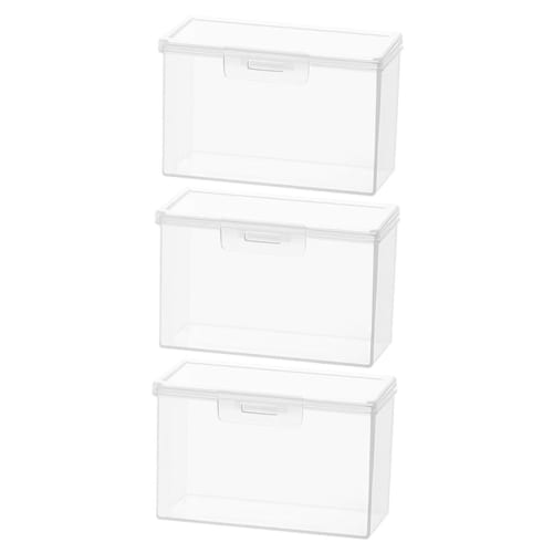 HOUDERCO 3-Piece Card Storage Box for Work, Poker, and Multiple Cards