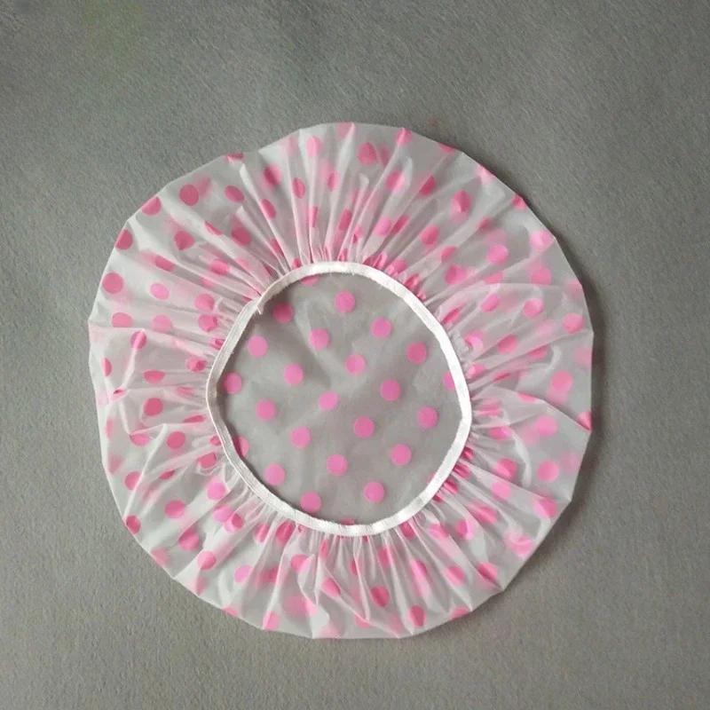 

Водонепроницаемая шапочка для душа эластичная многоразовая шапочка для купания защита для волос для женщин салонные принадлежности для душа красный