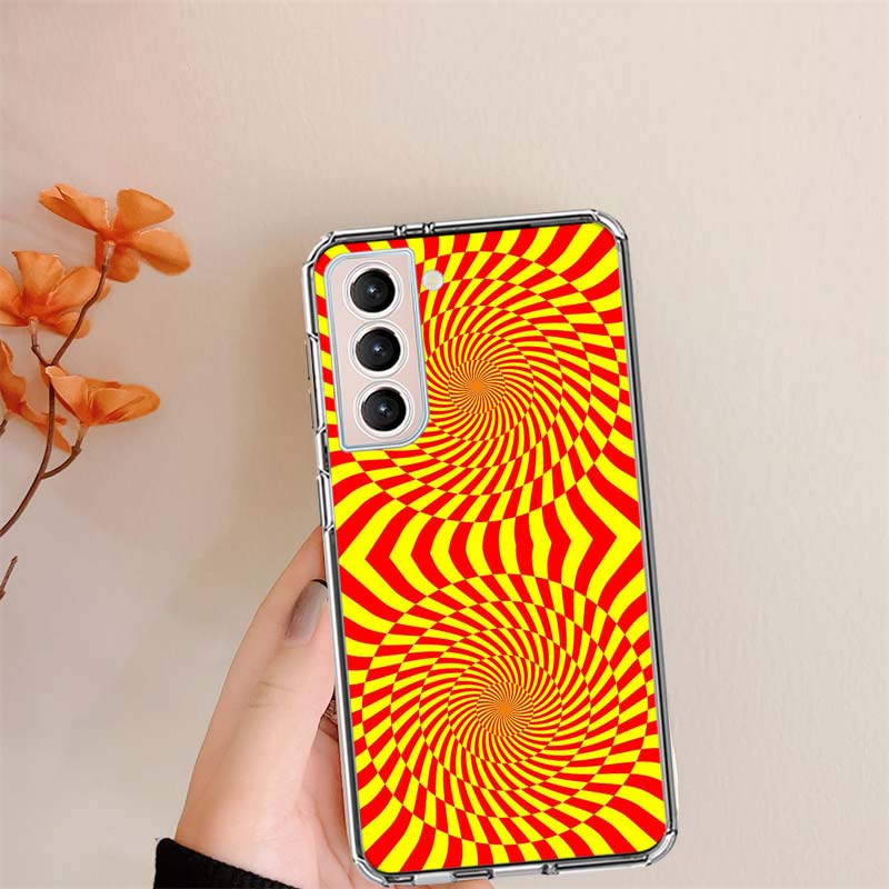 Chaotische Hypnose Klare Handyhüllen für Samsung S26 Ultra Galaxy S25 Edge S24 S23 FE S21 Plus S20 S22 S10 Hülle Gemustert Kompati