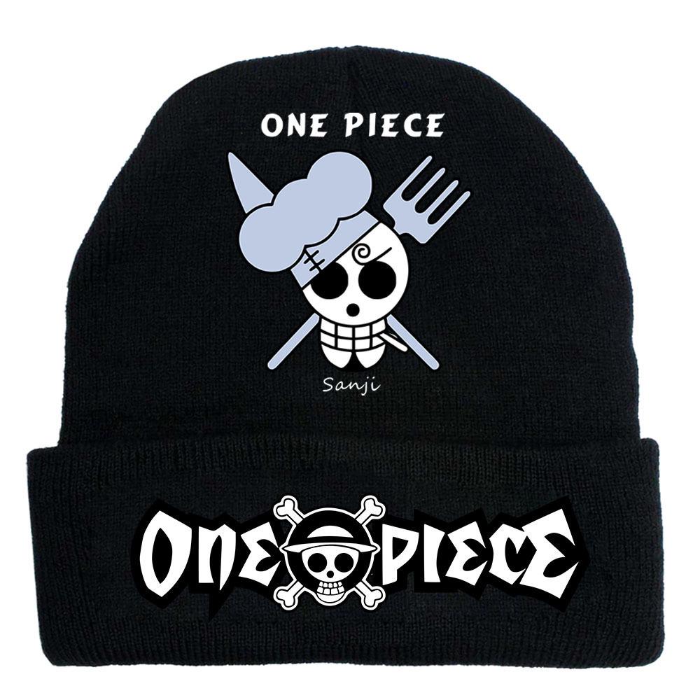 One Piece Anime Knit Hat: Warm Velvet Lined, Rolled Brim, Adult Outdoor Beanie
