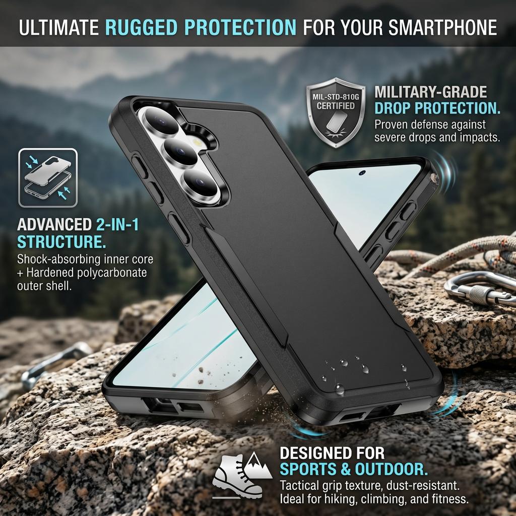 Coque Armure Protectrice avec Dragonne Étui Téléphone pour Samsung Galaxy A57 5G A17 A37 A 57 37 17 GalaxyA57 Coques Double Couche