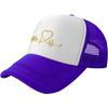 School Bus Driver Heartbeat Trucker Hat Purple Mesh Snapback Cap Unisex Casual Outdoor