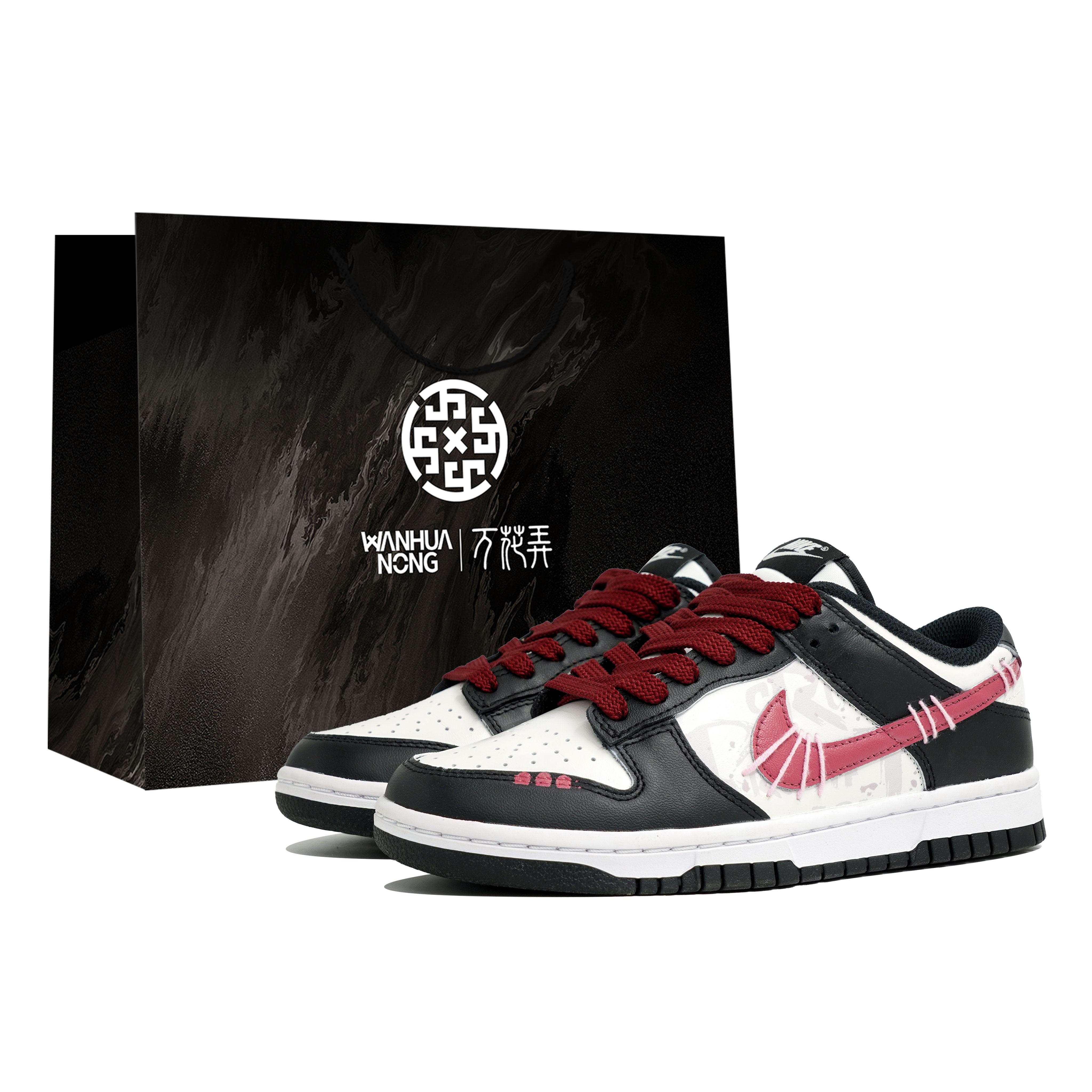 

Nike Dunk Wan Hua Nong, An Diao, Shopping Bag Abrasion Resistant Low top Skateboard Shoes Women s Black White Pink CW1590-100(Team1023-S-BOX) 38.5
