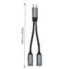 PD 100W Type C Splitter Audio Cable 2 in 1 Design 2-in-1 Headphone Adapter Cable  Phone Charging