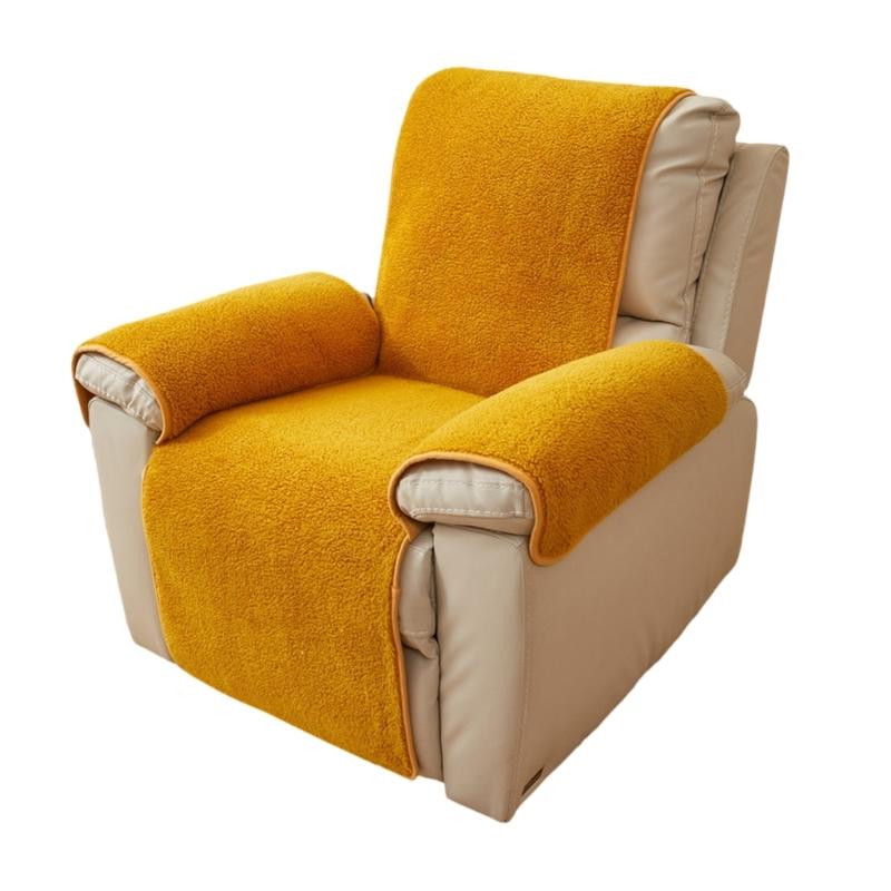 Armrest Cover Lambswool Recliner Slipcover Soft and Durability Chair Protector for Living Room or Bedroom