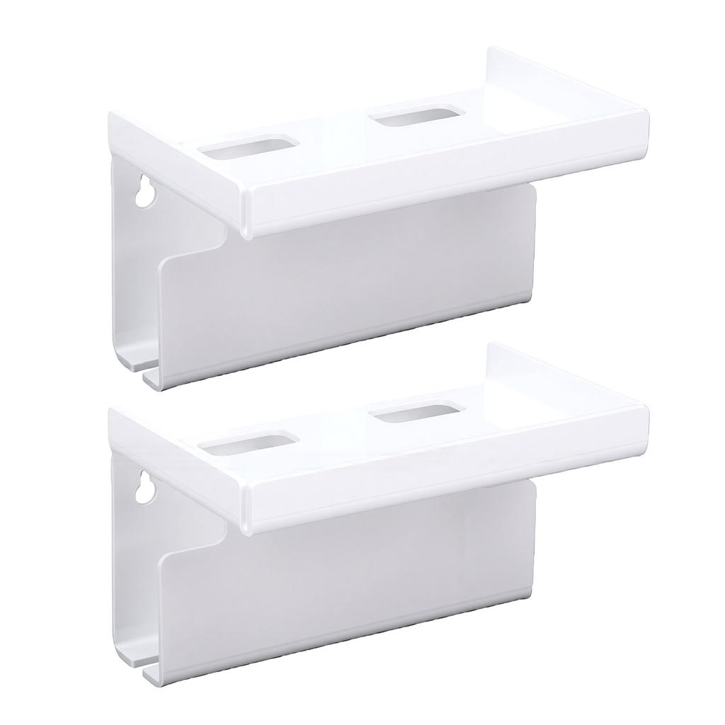 2PCS Electric Toothbrush Holder Acrylic Wall Mounted Electric Toothbrush Stand with Cord Organizer for Bathroom Vanity
