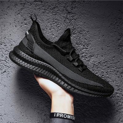 Lässige Herrenschuhe Neue Frühlings- und Herbst-Sommer-Sportschuhe Atmungsaktive fliegende gewebte trendige Schuhe Trendy All-Match-Männernetzschuhe