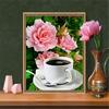 5D Diamond Painting Peony Flower Full Square Round Drill Rhinestone Kit Diamond Embroidery Coffee Cross Stitch Home Decor