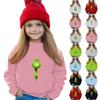 Christmas Day Girls Round Neck Pullovers For Kids Printed Baby Tops
