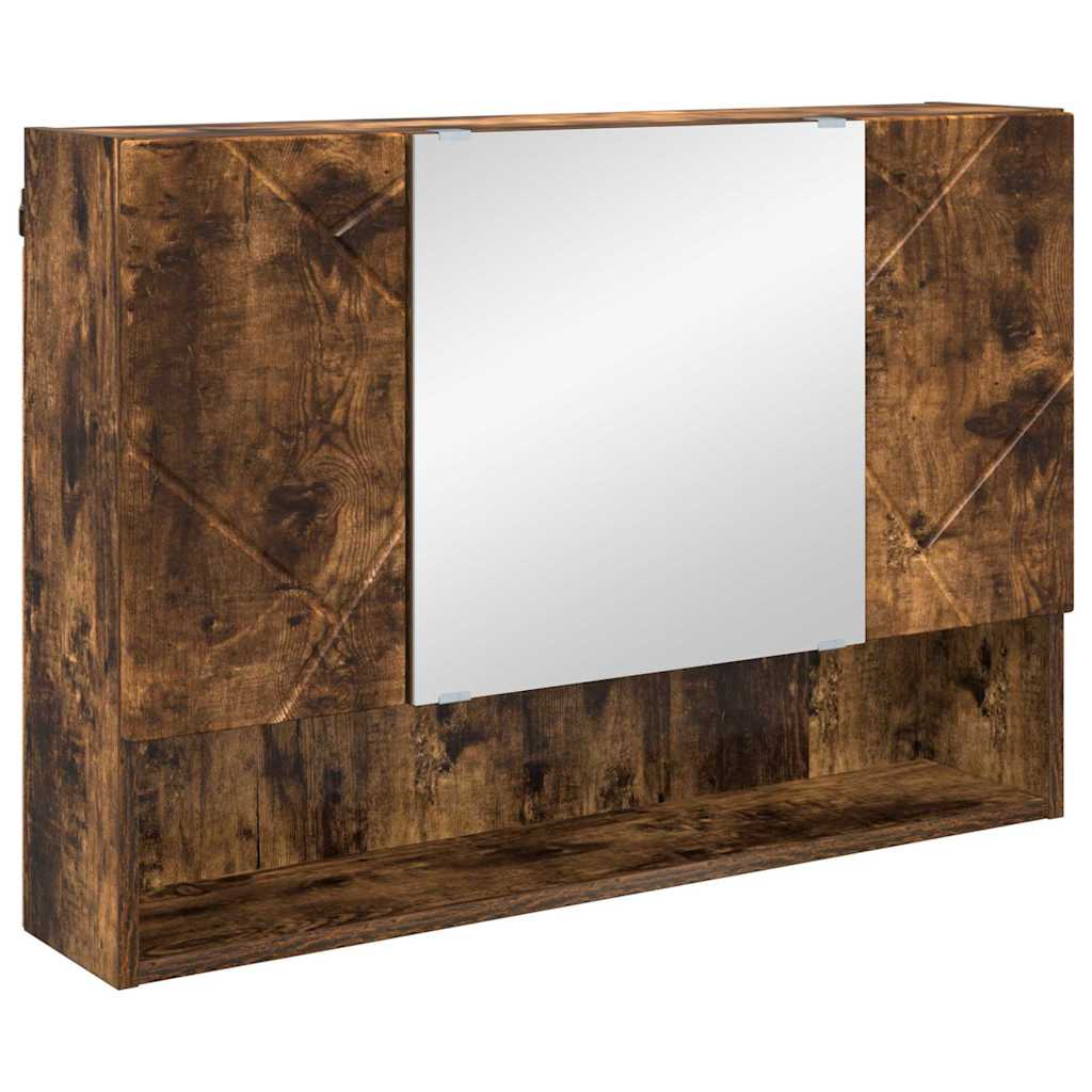 Bathroom Furniture Set 2 pcs Smoked Oak 76.5 x 35 x 64 cm