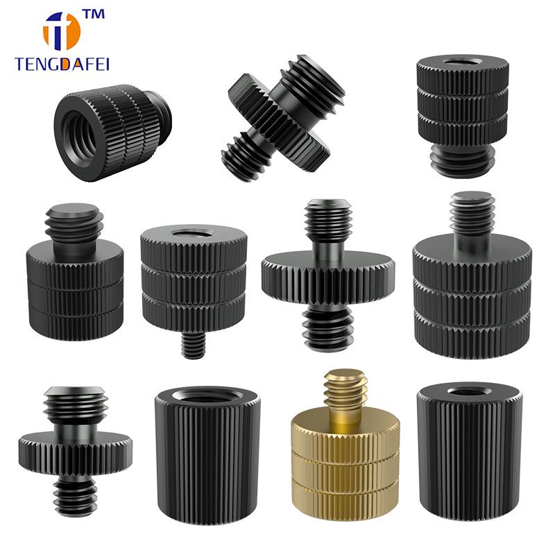 Reversible 1/4" Male To 3/8" Female Adapter for Camera Tripod Ball Head with M4-M8 Conversion Screws