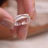 Chic Geometric Line Ring: Stylish, Versatile, Stackable, Open Band for Women – Perfect as a Trendy Index Finger Accessory.