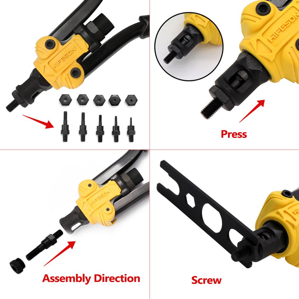 Labor Saving Hand Riveter BT 617 Manual Rivet Machine Riveting Tools with Nut Dies