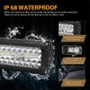 2Pcs 7'' Led Work Light Bar 800W Spot Flood Beams Combo For Car Tractor Boat Offroad Truck Suv Atv Car Repairing Lights