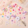 2pcs/set Flower Hair Clips with Flower Tassel Faux Pearl Hairpins Cute Barrettes Hair Accessories for Girls Headwear Hairpin