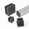 Tappo Quadrato in Plastica Nera per Tubo 20~60mm Tappo Rettangolare per Tubo Inserimento Tappi Copri Piedi per Tavolo Sedia Mobili