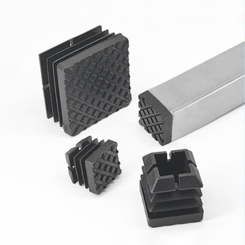 1 Stück 16~60mm Schwarzer Quadratischer/Ovaler/Runder Kunststoff Stopfen für Rohr Innenhülse Stopfen Stöpsel Tisch Stuhl Fußpolster XL-C-D Rohrstopfen