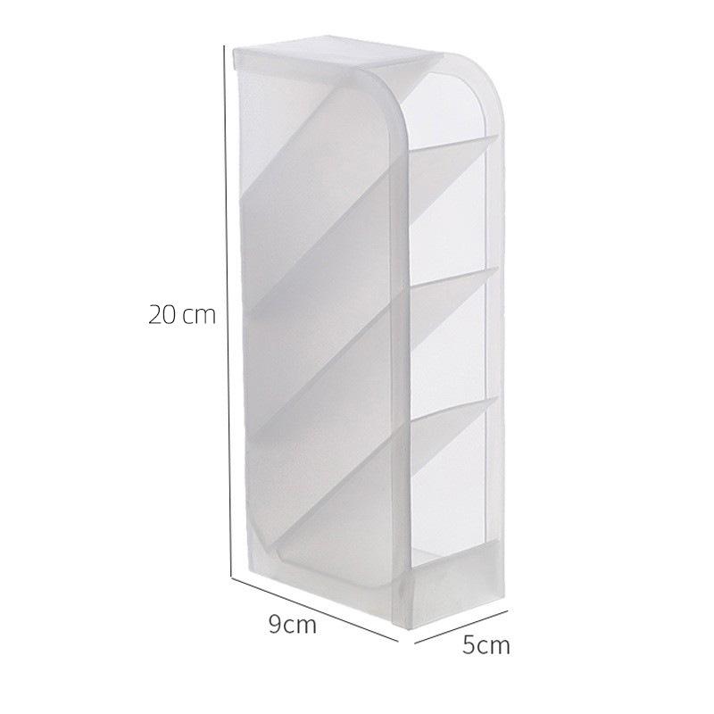 1pc White/Black Transparent Multifunctional Large Capacity Desktop Stationery Pencil Storage Box