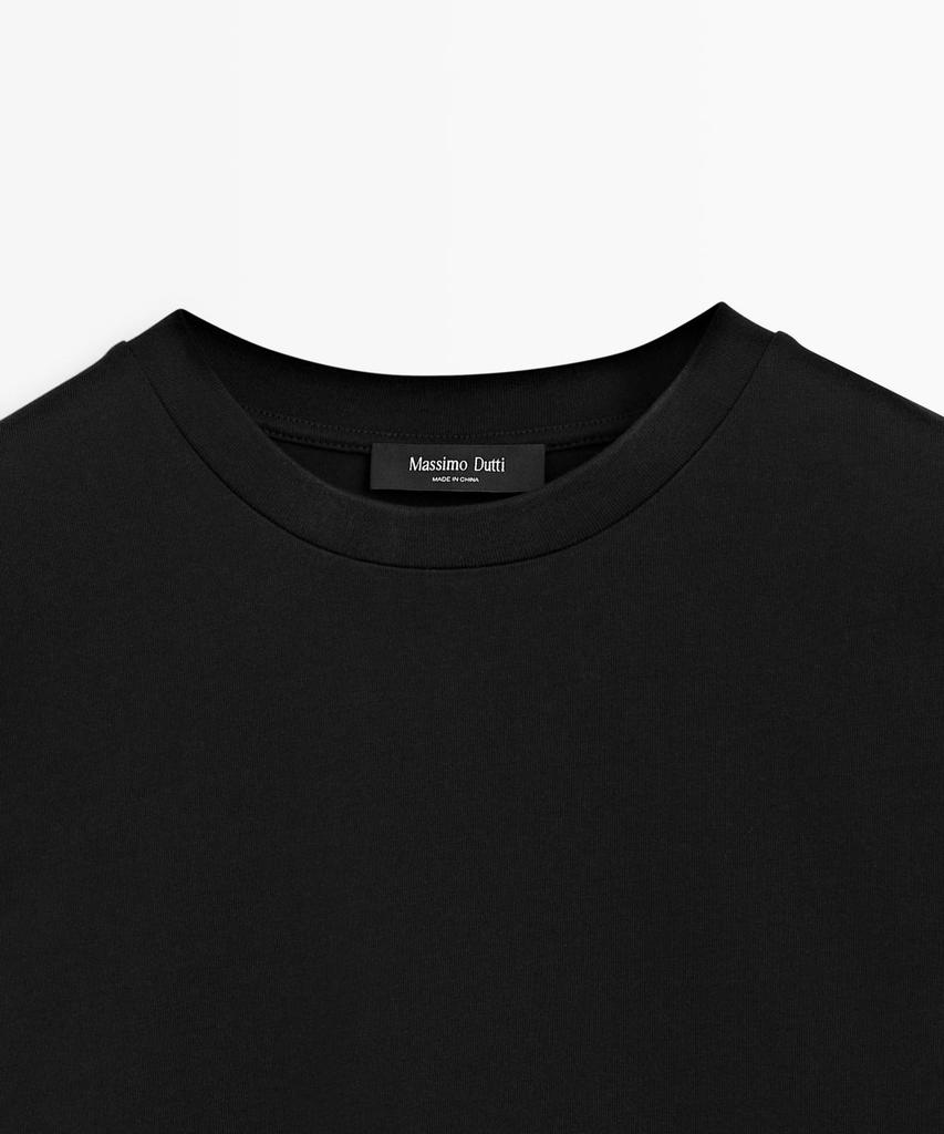 Masimodutti Lace Detail Short Sleeve T-Shirt