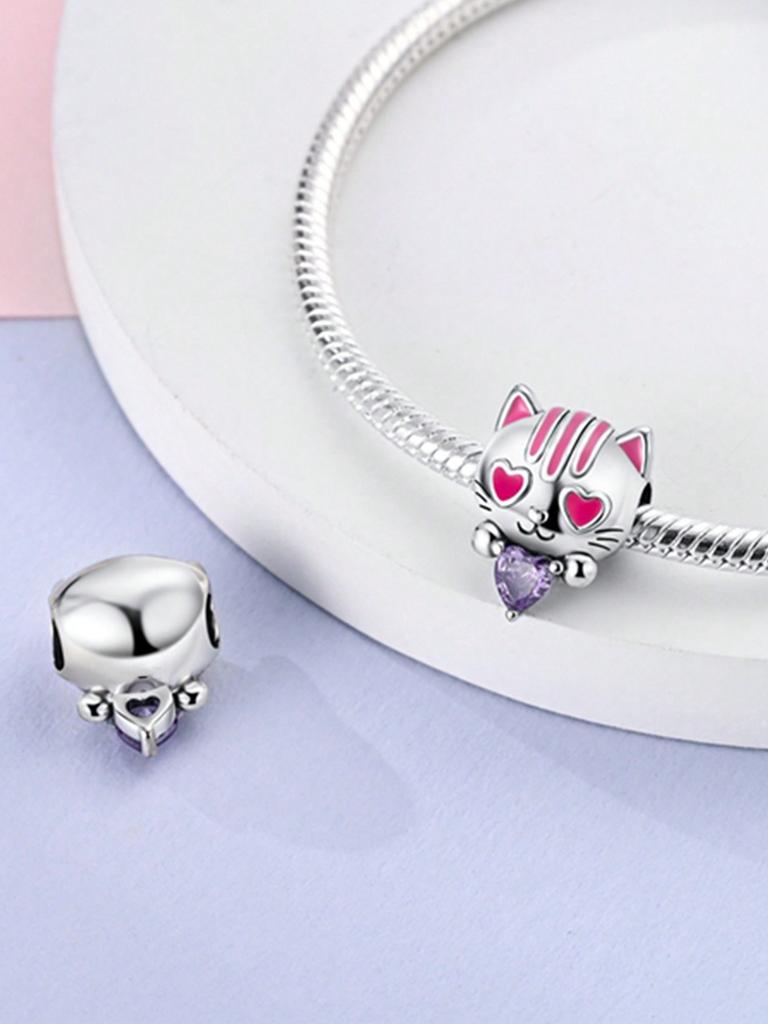 Charms Plata Lovable Kittens And Puppies Beads Charm Copper Plated Fit Charms Original Bracelet For Jewelry Making Diy Charm