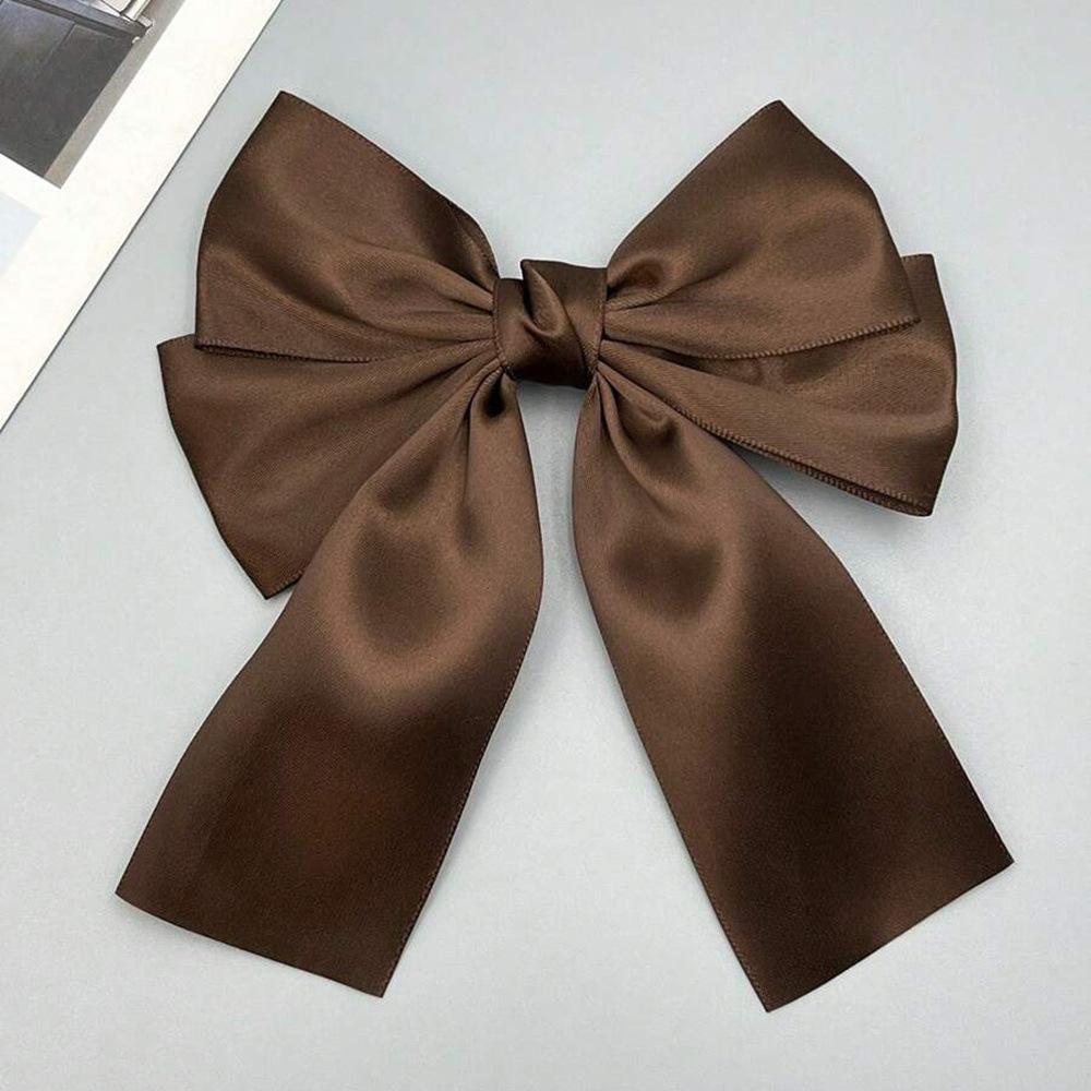 Double Webbing Bow Hairpin Duckbill Clip Premium Sense Versatile Satin Back Head Female Hairpin Hair Accessories