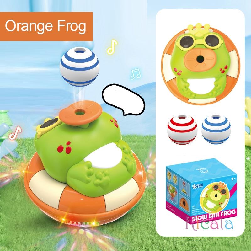 Electric Floating Ball for Kids Elephant Frog Blow Ball Auto Obstacle Avoidance Interactive Musical Toy with LED Light Gifts