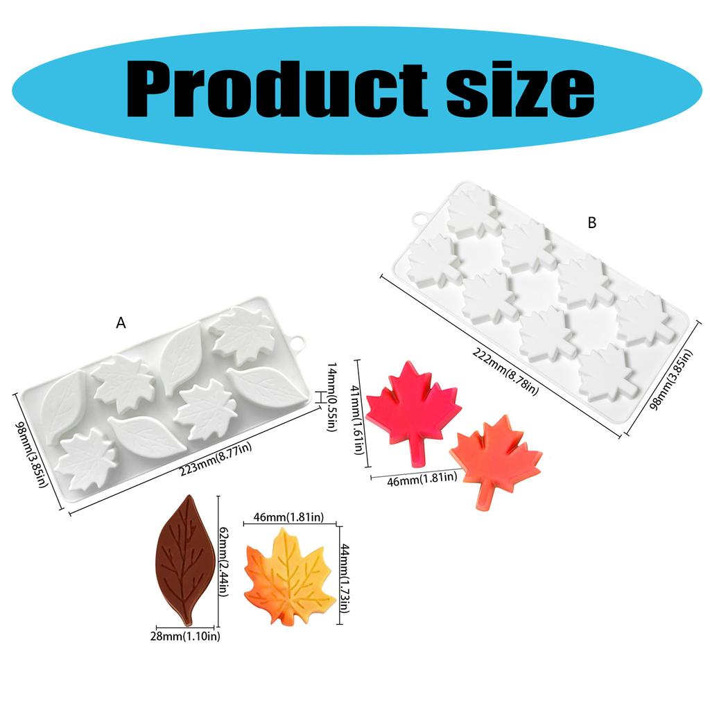 Maple Leaf Shape Silicone Molds Fondant Mousses Cake Molds Making Pastry Chocolate Molds Baking Decorating Tool Nonstick