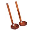 Noodles Soup Spoon Strainer Kitchen Ladles Soup Spoon Wood Serving Spoons Cooking Utensils with Long Straight Handle
