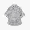Oversized Check Short Sleeve Shirt  9176221989ct 