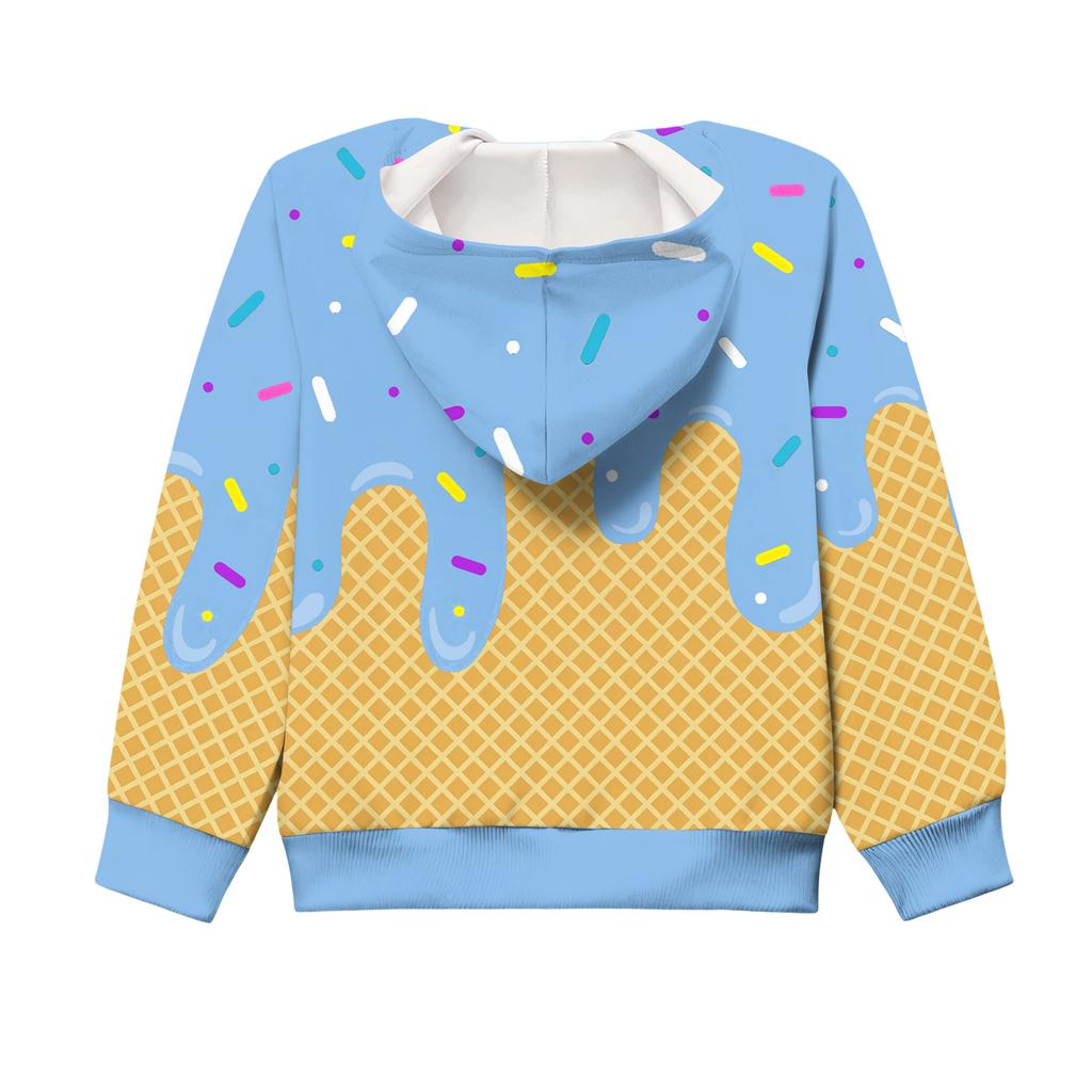 Kinder Langarm Locker Bedruckte Reißverschlussjacke