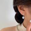 Elegant 3D Rhinestone Heart Earrings - European and American Style  