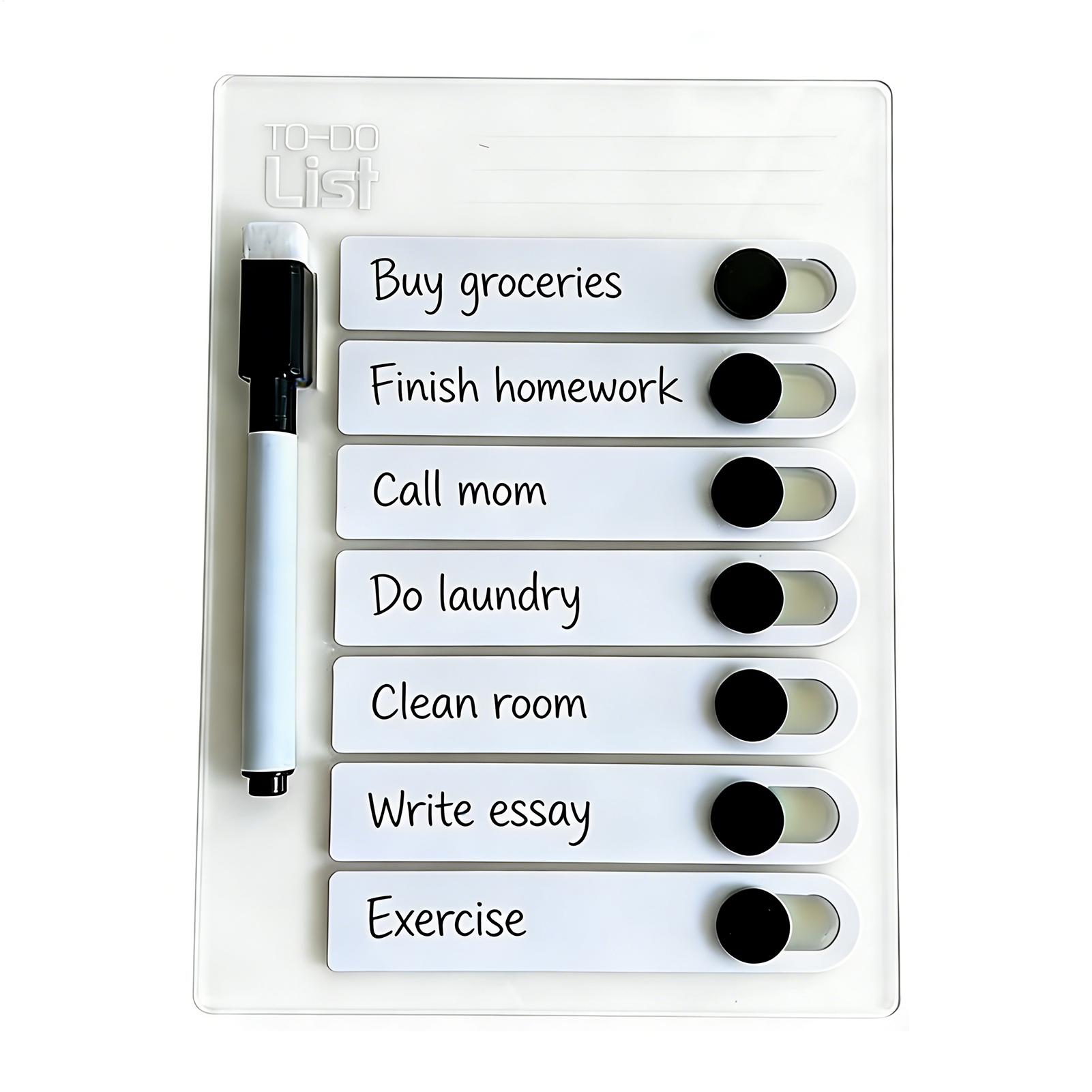 Магнитный список покупок для холодильника Домашний список дел Водонепроницаемые стираемые магнитные принадлежности Таблица распорядка дня для детей Напоминание о расписании China Mainland