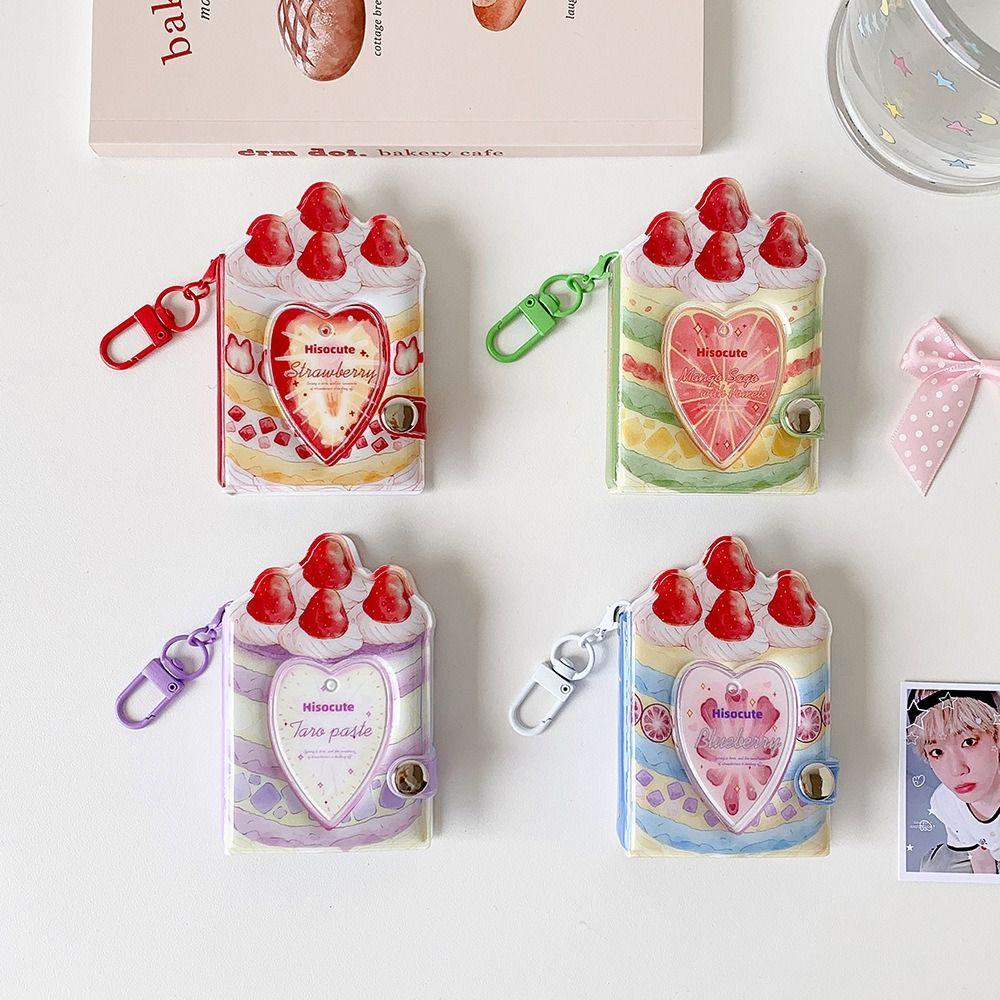 PVC Mini Photo Album 1 Inch Kpop Photo Card Book Holder Cute Photocard Binder Album Backpack Decor