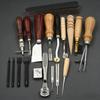 Portable Leather Tool Kit Sewing Set for Leather Craft Repair & DIY 18pcs Hand Stitching Leather Working Tools with Storage Case
