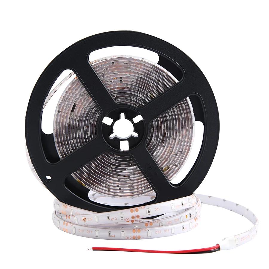 Led Strip 12V Light RGB Tape SMD, 2835 No Waterproof 5M 60LED/M 12V Mini 24key IR Remote Control LED Strip Light Dimmer