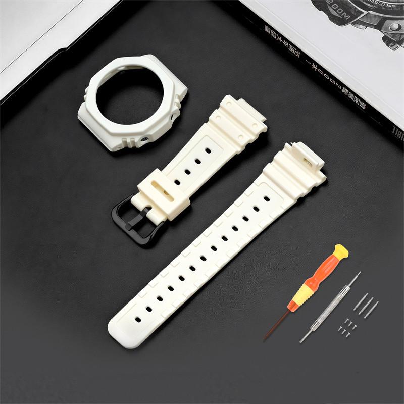 

Для Casio G-SHOCK Octagon Farm Oak GA-2100 TPU Refit прозрачный ремешок для часов корпус силиконовый ремешок для часов ga2100 мужской браслет