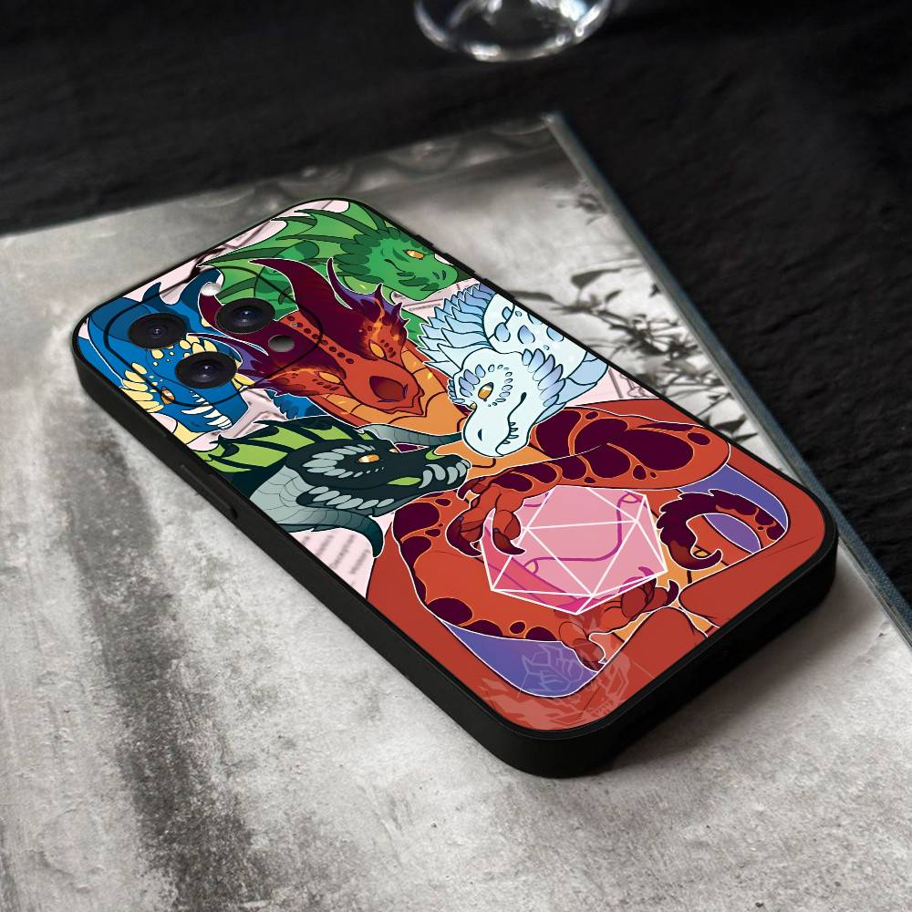 Game D-Dungeons Dragons Phone Case Black Silicone Soft Shell For IPhone 17 16 15 14 13 12 11 Air Pro Max Plus Hot Sale