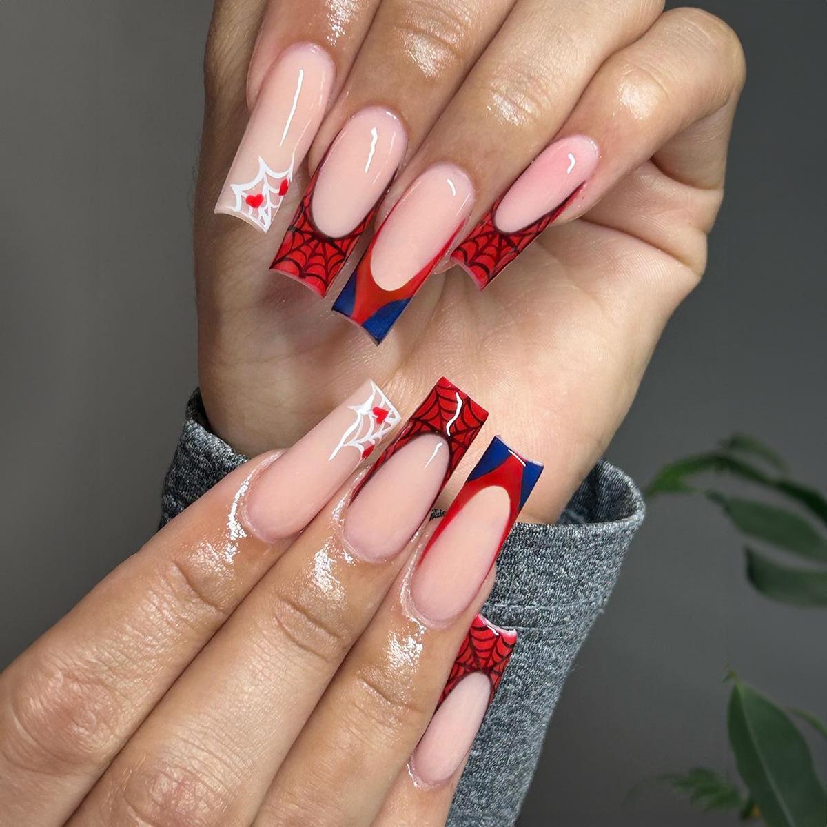 

Europe and America Trendy Handmade French Edge Stiletto Nail Set