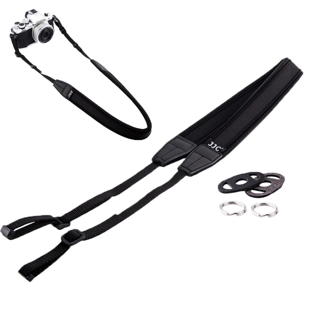 JJC Camera Neck Strap for Canon EOS R5 Fujifilm X Sony RX1R Nikon Z Z Black R8, R50, R6II, R7, R10, R5C, RP, half, X-M5, X100VI, X-T5, X-T4, X-T30,
