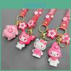 Süßer Rosa Kirschblüten Cinnamoroll Cartoon Schlüsselanhänger