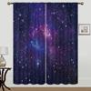 Tiefraum Galaxie Vorhänge Lila Blau Nebel Sternenhimmel Druck für Schlafzimmer Fenster Sci-Fi Dekor