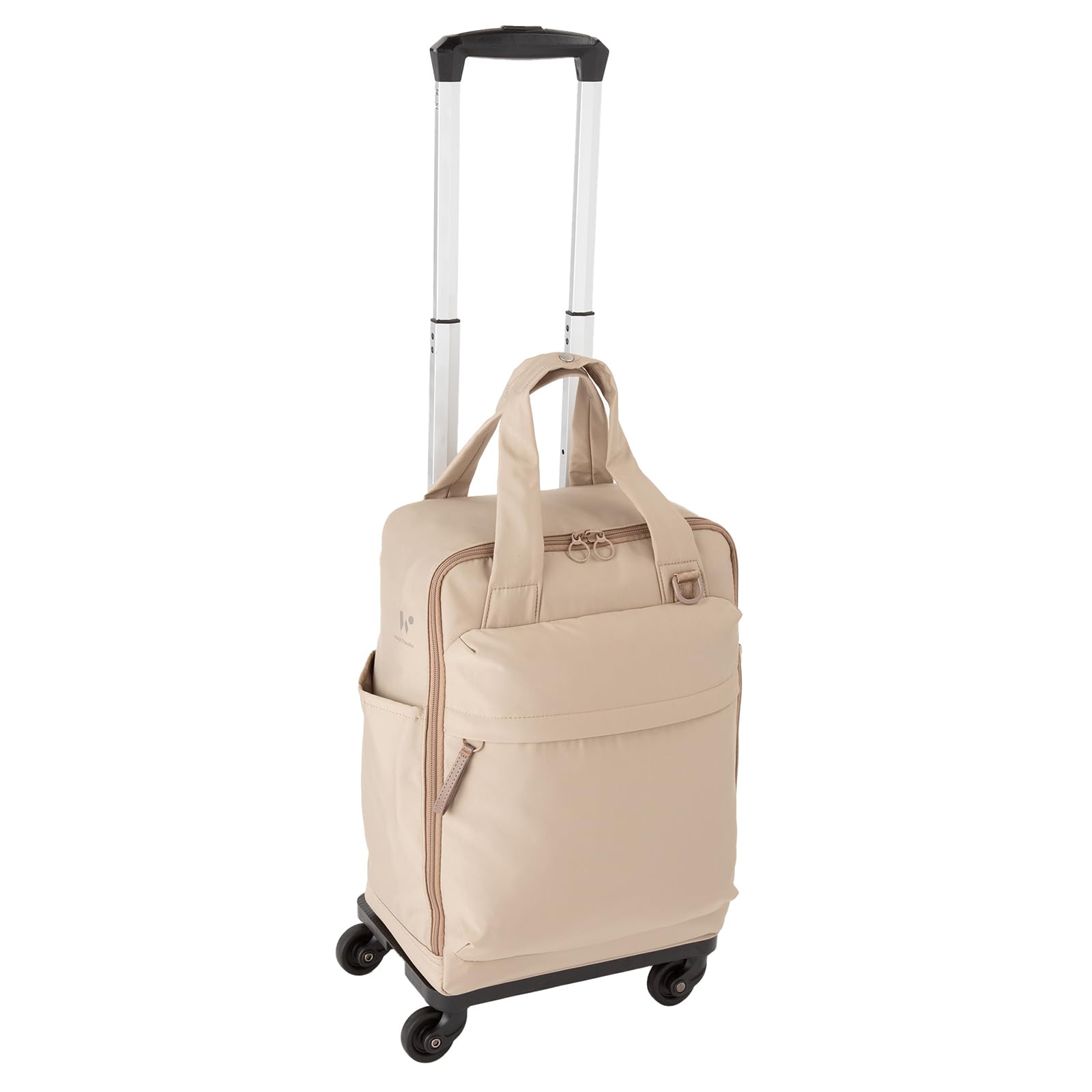 

small 1 2 carry carry Mira beige [World Traveler] Carry-on suitcase, size, night, days, 24L, case, bag, TR, No. 17536, бежевий