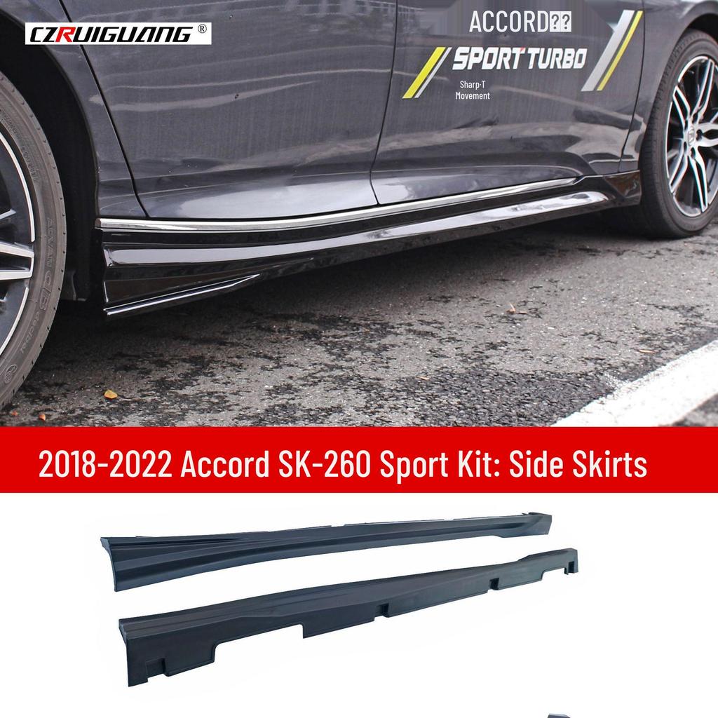 2022 Accord 10.5th Gen SK-260 Sport Kit: Front Lip, Rear Spoiler, Side Skirts, Bumper Corners
