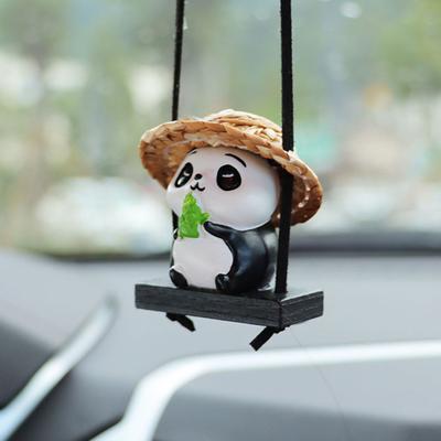 Pendentif Panda pour voiture - Couleur assortie - Détail - Bonne suspension - Ornement de voiture résistant aux couleurs - Animal