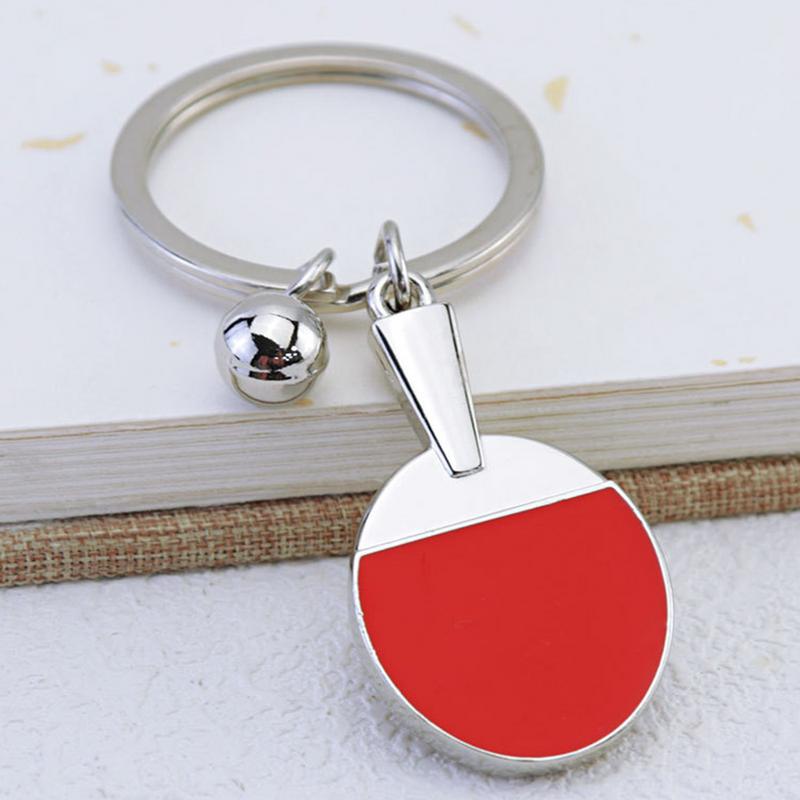 Table Tennis Racket Keychain Paris Games Table Tennis Tournament Keyring PingPong Stylish Pendant Souvenir Gift