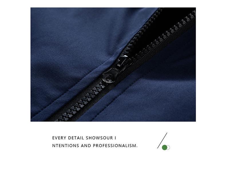 Men's Cross-Season Casual Solid Color Stand Collar Jacket, Thin Business Style for Middle-Aged and Young Men.